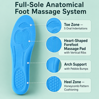 Semelles de sport Cloud-Stepping pour massage des pieds, amorti en nid d'abeille pour la zone cardiaque, légères, élastiques, absorbant les chocs, respirantes