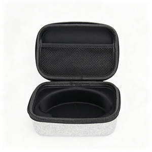 Estuche rígido de EVA para masajeador de cuello, bolsa de transporte portátil para masajeador cervical con bolsillo de malla y correa de mano - Product Image 3