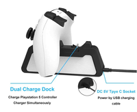 Support de chargeur de contrôleur sans fil indicateur LED type-c pour Sony Playstation 5 PS5 Station de charge rapide double