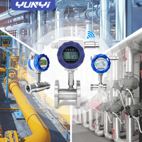 Débitmètre de turbine sans fil 4G Yunyi IoT, compteur de débit de liquide en ligne pour alcool et éthanol