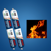 Mastic silicone neutre haute température 1100°C, étanche et ignifuge, colle pour verre pour fournaise, cheminée, chaudière et construction