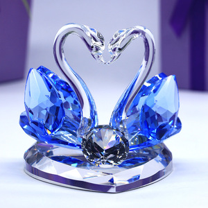 2025 bellissimo <span class=keywords><strong>cigno</strong></span> di cristallo <span class=keywords><strong>blu</strong></span>, souvenir regalo di nozze - Product Image 3