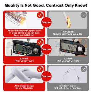 Fyseus E27 interruttore con supporto lampada a filo appesa per piante <span class=keywords><strong>da</strong></span> interno <span class=keywords><strong>portalampada</strong></span> <span class=keywords><strong>da</strong></span> <span class=keywords><strong>giardino</strong></span> con cavo presa - Product Image 5