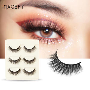 <span class=keywords><strong>Magefy</strong></span> Faux Cils en Bande Volume Naturel, Cils Fins et Densément Courbés, Lot de 3 Paires, Vente en Gros, Cils Effilés, Kits de Faux Cils - Product Image 3