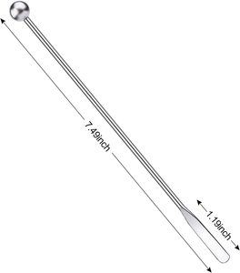 Cà Phê Bằng Thép Không Gỉ Đồ Uống Khuấy Khuấy Cocktail Uống Swizzle Stick Với Mái Chèo Hình Chữ Nhật Nhỏ - Product Image 2