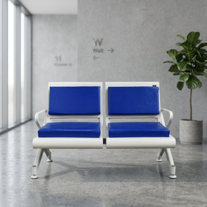 Silla de espera de dos plazas, con cojín, recubierta con epoxi. - Product Image 4