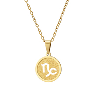 Lincy 12 Horoscopes Zodiaque Pendentif Collier En Acier Inoxydable Bijoux pour Femmes Hommes Pendentif 12 Constellés Collier