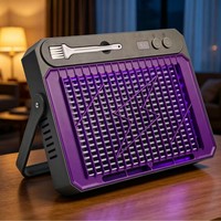 Lampe anti-moustiques électrique UV rechargeable 360° °   Lampe anti-insectes avec affichage numérique, piège à insectes portable pour usage intérieur