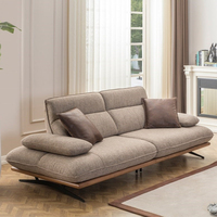 Ensemble de canapés modulaires carrés en cuir/tissu de style italien moderne - Design durable de haute qualité pour salon, appartement, école