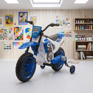 Trottinette Électrique Moderne Légère 12V pour Enfants, Moto Tout-Terrain à Batterie, Propulsion Arrière, 45 <span class=keywords><strong>Min</strong></span> d'Autonomie, Roues d'Apprentissage 3-5 ans - Product Image 1