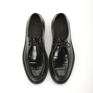 Zapatos de Vestir Casuales de Negocios para Hombre, de Cuero de Gamuza Retro Personalizados de Alta Calidad, con Tacón, para Bodas de Otoño, con Cordones, Impermeables - Product Image 3