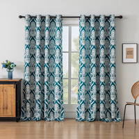 Rideaux Jacquard à Œillets de Luxe en Tissu à Motif Floral Occultant 100% Polyester Style Moderne – Vente en Gros Direct Usine
