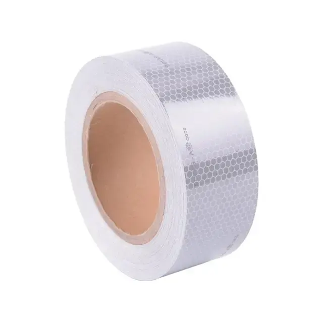 50Mm X 45.7 Mtr 0038 Waarschuwingskwaliteit Zilveren Retro Marine Goedgekeurde Opvallende Solas Veiligheid Imo Reflecterende Tape Zilveren Solas Tape