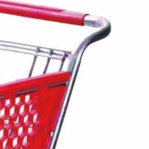 सुपरमार्केट 100 एल। किराने की दुकान की खरीदारी के लिए 4 पहियों के साथ प्लास्टिक रोलिंग शॉपिंग कार्ट को धक्का - Product Image 5