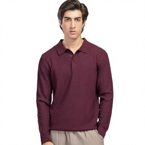 Wholesale <b>Men's</b> European American Lapel Anti-Wrinkle Autumn Slim <b>Cardigan</b> <b>Long</b>-Sleeved Knitted Sweater - Product Image 3