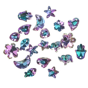 Liontin Kaca Kristal Bentuk Bintang, Kerang, Hati, Beruang, Berbagai Ukuran, Cantik dan Menawan untuk Aksesoris Perhiasan DIY, Dekorasi Berlian - Product Image 2