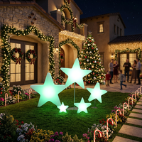 Lampe de sol en forme d'étoile scintillante, décoration d'ambiance de Noël, éclairage de scène, lumière de paysage pour hôtel, place publique, cour