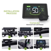 Pantalla LCD Digital Multimodelo para Bicicleta Eléctrica, 2.4 Pulgadas, IP66, Resistente al Agua, Limitador de Velocidad, Bloqueo con Contraseña, Panel de Control con Función WiFi