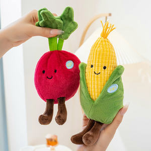 Peluches de la <span class=keywords><strong>série</strong></span> Légumes, décorations de bureau douces, 10-17 cm, Citrouilles et Carottes, cadeaux créatifs en peluche pour machines à griffes - Product Image 5