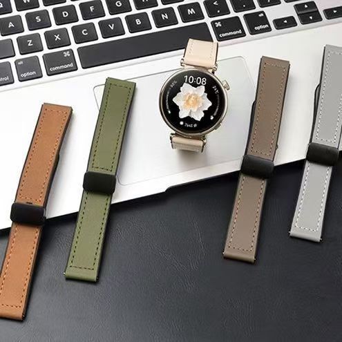 Элегантные умные часы 18 мм для Huawei Watch для GT4 сменные браслеты роскошные магнитные силиконовые дышащие кожаные ремни размер