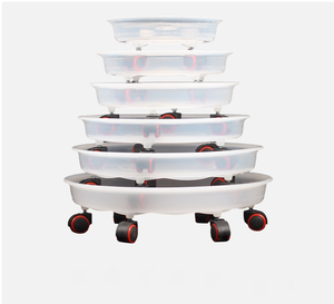 Deko — <span class=keywords><strong>support</strong></span> de Pot rond en plastique, avec <span class=keywords><strong>roulettes</strong></span> mobiles de jardin, plateau à roulement, soucoupe pour Pots de fleurs, plateau - Product Image 1