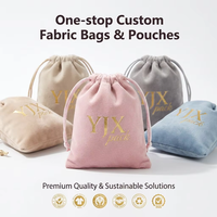 Pochettes à Bijoux Personnalisées avec Logo, Sacs en Velours et Daim à Cordon Coulissant, Emballage Cadeau Professionnel pour YJX