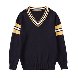 Pull-over pour enfants, nouveau style printemps-automne, pull style universitaire, vêtements d'extérieur élégants pour garçons, pull en coton pour filles - Product Image 6