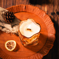 Holzige Noten Agarholz Meditations-Klangschale Heilende Aromatherapie Stimmungsaufhellende Sojawachs-Duftkerze in Glasform
