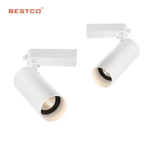 Guida Anti abbagliamento 3 fili incasso guida illuminazione 20w messa a fuoco luce di testa a soffitto montata su binario a led