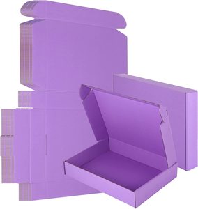 Custom Size Purple Boxes for Packaging Large Luxury Shipping Mailer Folding Paper Packaging for Jewelry