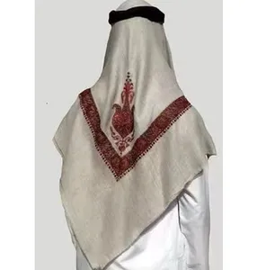ウールイエマンサウジアラビア男性刺Embroideredパシュミナシェマーオマニマサル祈りケフィエバンダナスカーフYashmaghショール