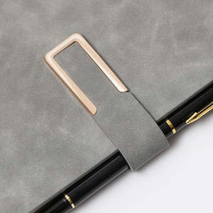 Custom A5 Binder Leather Business Notebook 100 <b>Sheet</b> PU Loose-Leaf Planner with Magnetic Buckle for School Use - Product Image 4