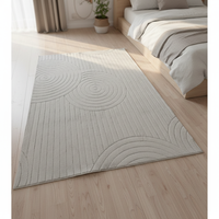 Tapis moderne en jacquard ton sur ton, tapis texturé doux pour salon et chambre, tapis de sol minimaliste de luxe pour la maison