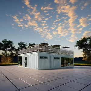 Unité de café modulaire au design extérieur audacieux, terrasse supérieure – Maisons conteneurs préfabriquées de luxe personnalisées avec porte coulissante sur mesure - Product Image 5