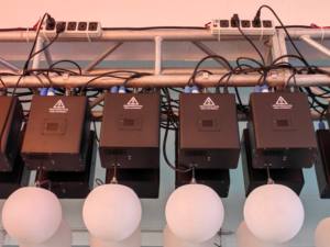 Machine de levage LED Kineric avec treuil DMX512 personnalisable, 1,5 kg, contrôle DMX, avec boule RGB couleur - Product Image 3