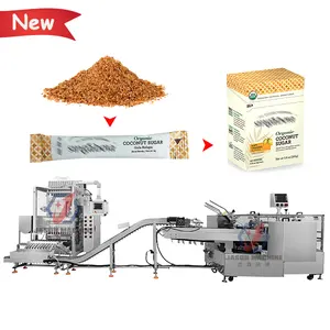 High speed fully automatic table salt stick sachets multi lane granular sugar automatic box packaging machine