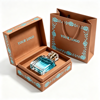 Boîte cadeau rose artisanale pour la Saint-Valentin avec insert, pour flacons d'échantillons de parfum de luxe, personnalisable avec impression de logo