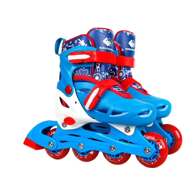 GOSOME Professional Flashing Inline Skates and Skateshoes and Rollerskates for Kids PVC Wheel PP Plastic Pink, Blue 2250pairs