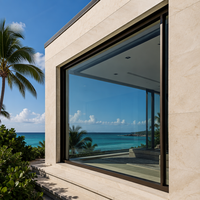 Wasserdichte Wohnfenster Doppelt Gehärtetes Glas Thermisch Getrenntes Aluminium-Rahmenschiebesystem Fenster