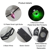 Collier cloche de Noël LED personnalisé avec logo OEM, bijoux clignotants de marque privée, vente en gros directe d'usine pour jouets promotionnels