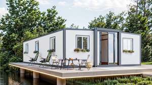 Maison Modulaire Préfabriquée de Luxe Pliable et Extensible de 20 pieds, Conteneur de 40 pieds, 3 Chambres, Haute Qualité pour Hôtels et Villas, Panneau Sandwich - Product Image 3
