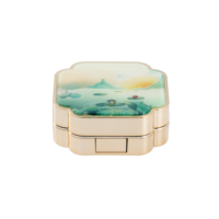 A732 Nouvelle Boîte Compacte Octogonale Hermétique pour Poudre, Crème BB/CC et Poudre Compacte Couleur Nude Prix