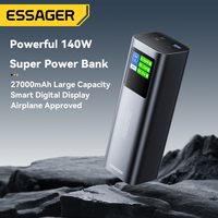Essager F3011 Power Bank 140W avec Écran LED Numérique 27000mAh, Chargeur Portable pour Ordinateur Portable et Téléphone