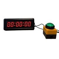 Jam Dinding LED Merah dengan Fitur Countdown, Kronograf, Alarm, Timer, Stopwatch Mini, Tombol Olahraga, Reset Elektronik 10 Detik, Tombol Zero