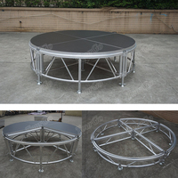 Plataforma portátil redonda de aluminio para eventos