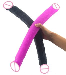 قضيب اصطناعي طويل للغاية برؤوس مزدوجة للتدليك الشرقي والتحفيز المهبلي قضيب اصطناعي ضخم واقعي للزوجين من الأشخاص - Product Image 5