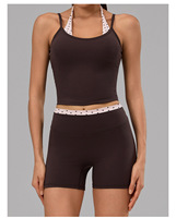 Dames Contrast Polka Dot 2-delige yogaset Hoge stretch Hoge taille Ondersteuning Zacht Ademend Casual Fitness Sport Actieve outfit