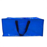 Sacs de rangement extra-larges bleus robustes pour dortoirs universitaires, en PP, avec fermetures éclair et poignées, 73x33x37cm, pour vêtements, couvertures et courses