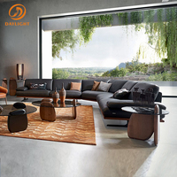 Ensemble de canapés en cuir de luxe pour salon, mobilier de maison design moderne de haute qualité