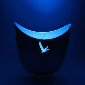 Custom Plastic 2 <b>Bottles</b> Silver Modern Illuminated Ice Bucket With Rechargeable LED <b>Lights</b> - Product Image 5